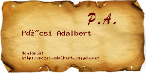 Pócsi Adalbert névjegykártya